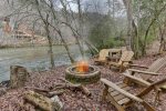 Fire pit by the river